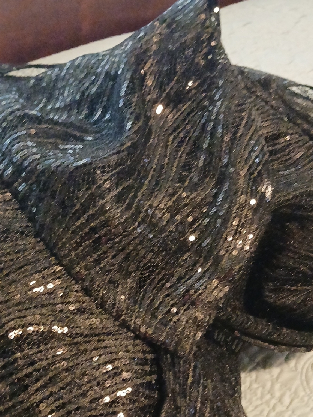 Sheer Black Open Weave Shawl Scarf - Picture 4 of 4